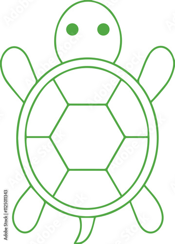 Turtle Hand Drawn Cartoon Style Illustration