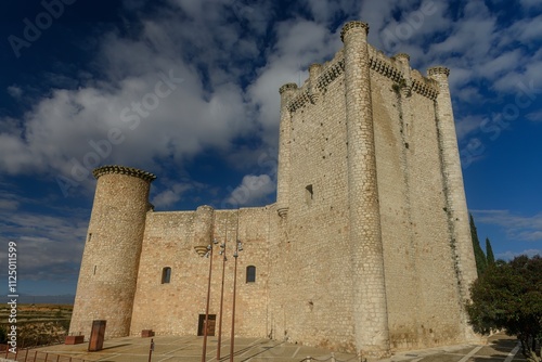 Historic Castle of Torija with Stone Towers and Walls photo