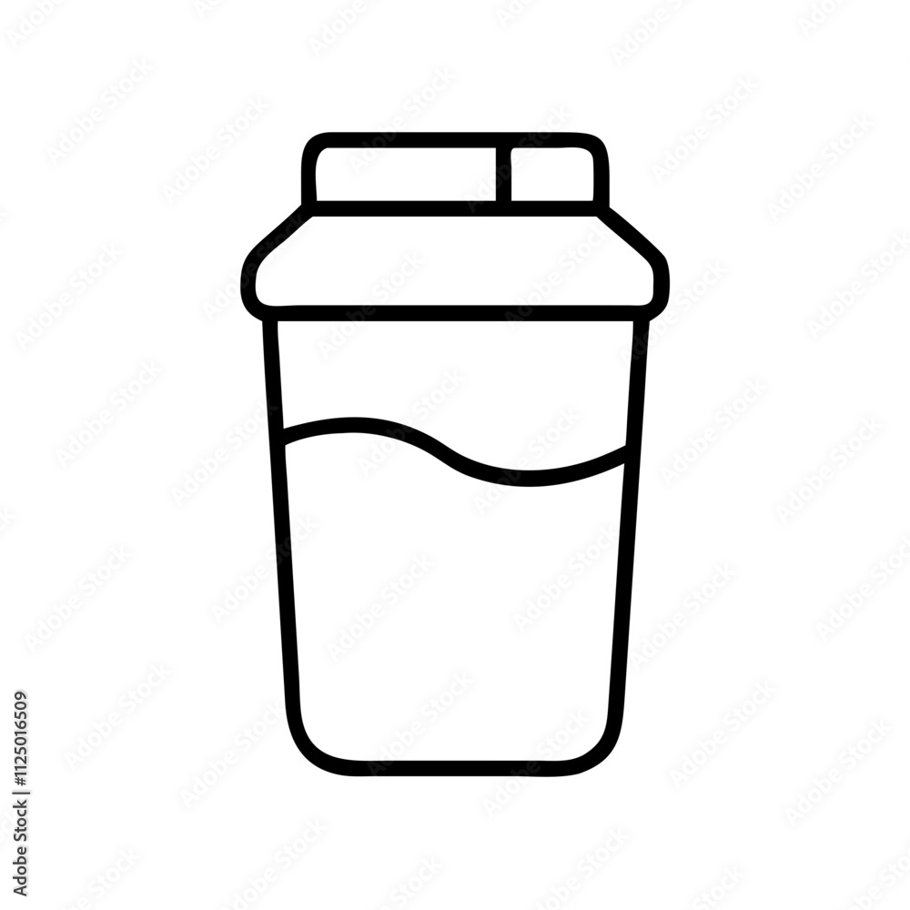 protein shake icon, fitness vector icon, health vector illustration - black outline icon of protein shake symbolizing fitness, health, and healthcare in simple design. protein shake icon, fitness vector icon, health vector illustration - black outline icon of protein shake symbolizing fitness, health, and healthcare in simple design.