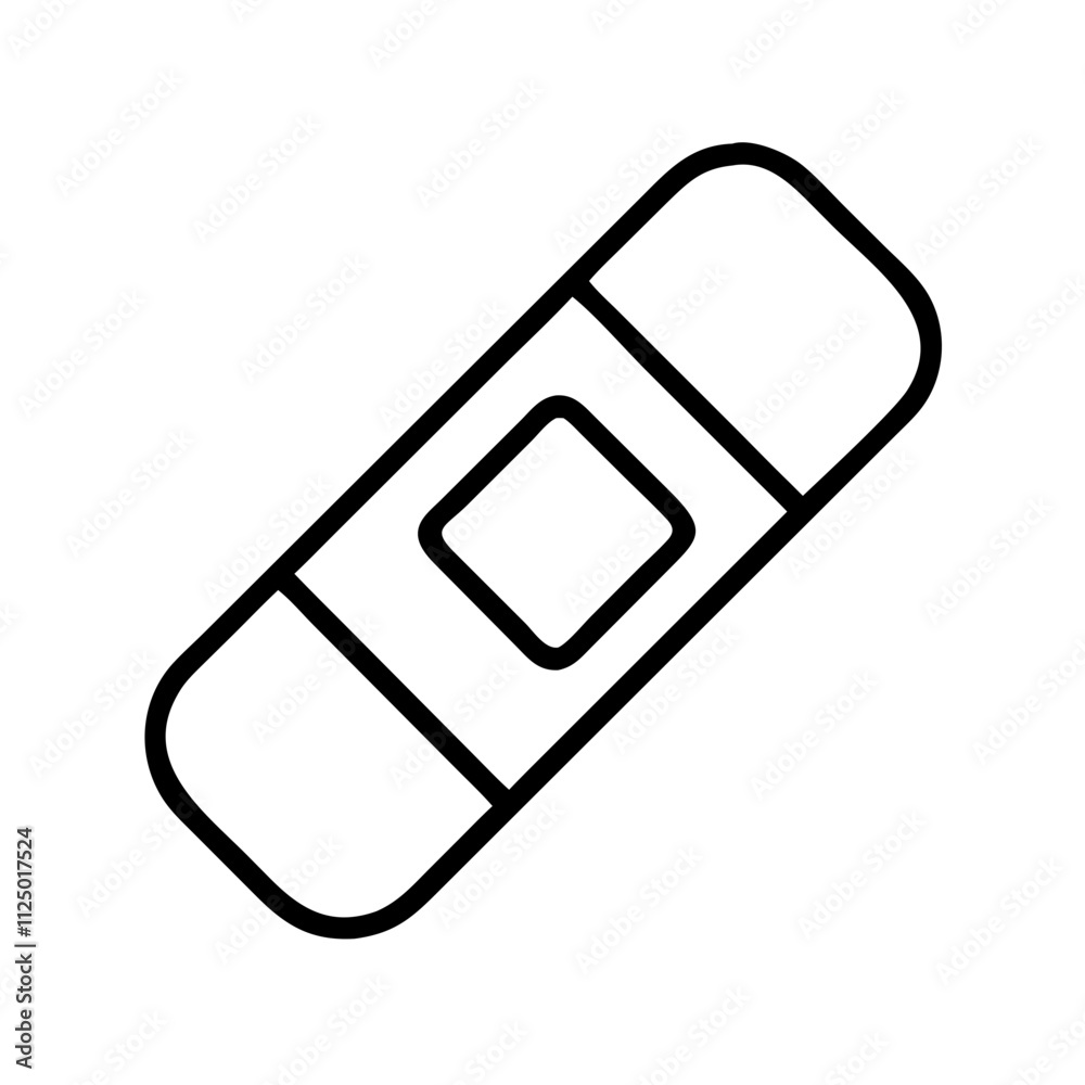 bandage icon, fitness vector icon, health vector illustration - black outline icon of bandage symbolizing fitness, health, and healthcare in simple design. bandage icon, fitness vector icon, health vector illustration - black outline icon of bandage symbolizing fitness, health, and healthcare in simple design.