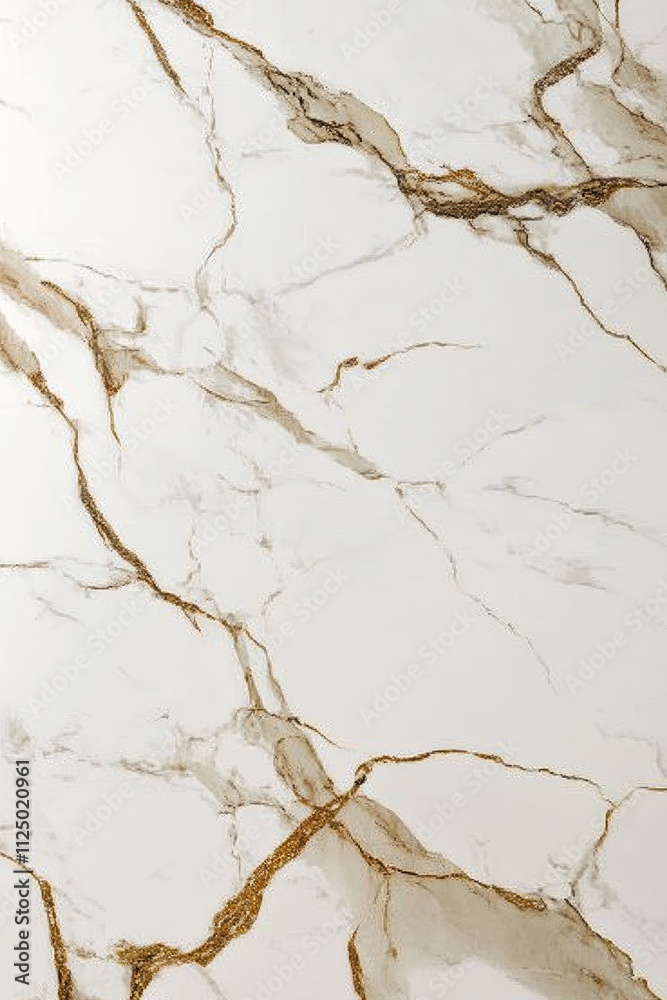 Obraz premium White and Gold Marble Texture with Natural Veins, Elegant Stone Background, Luxury Design Material