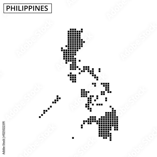 Filipina map illustration showcasing the geographical outline of the Philippines