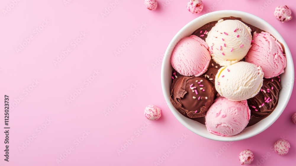 Delicious Chocolate Ice Cream Scoop on Clean Background - Tempting and Vibrant Dessert Concept Delicious Chocolate Ice Cream Scoop on Clean Background - Tempting and Vibrant Dessert Concept