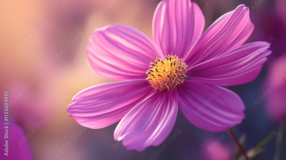A vibrant pink flower with delicate petals, standing out against a softly blurred background, exuding beauty and elegance. A vibrant pink flower with delicate petals, standing out against a softly blurred background, exuding beauty and elegance.