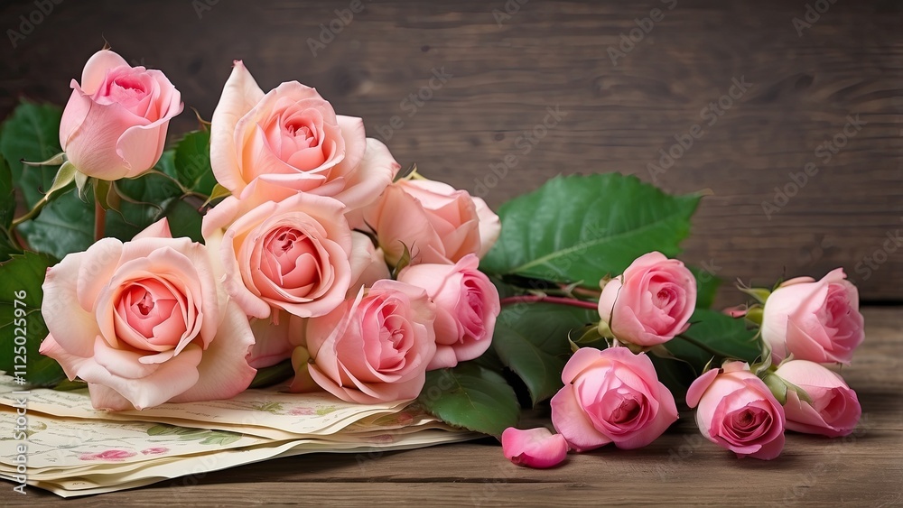 Gänseblümchen, Rosen, Vergissmeinnicht, and Karte mit Copyspace