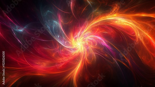 Wallpaper Mural Abstract swirling fiery cosmic nebula artwork Torontodigital.ca