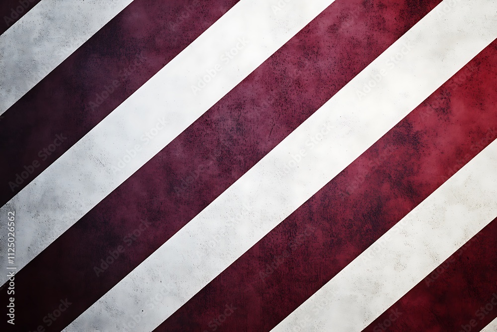 Red and pink background candy cane pattern with striped diagonal lines and texture in old vintage Christmas design, burgundy colors
