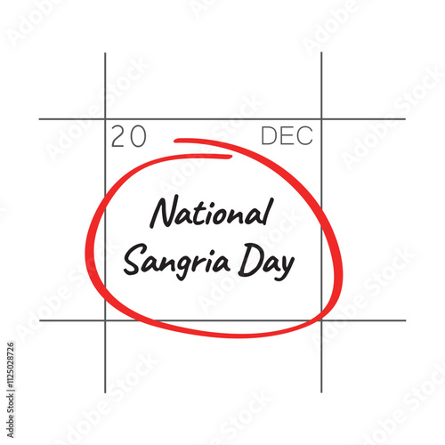 National Sangria Day, December 20 - calendar date.