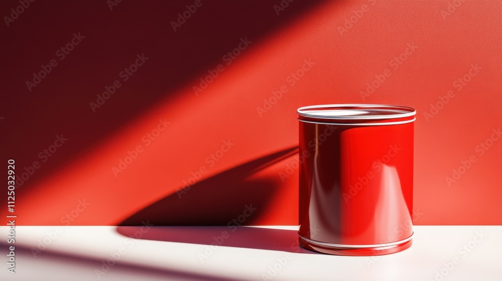 Vibrant Red Paint Can: Versatile and Clean Isolated Setup Vibrant Red Paint Can: Versatile and Clean Isolated Setup