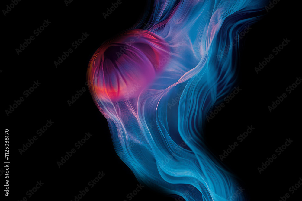 a blue and red smoke swirl on a black background a blue and red smoke swirl on a black background