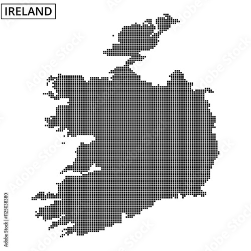 Ireland map design with dotted pattern showcasing the country's outline