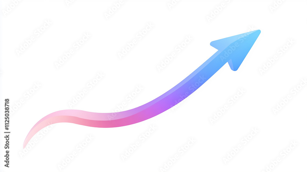 The graph shows an arrow moving upward, symbolizing business success. The graph shows an arrow moving upward, symbolizing business success.