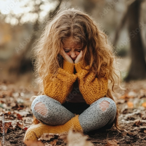 Child Crying Isolated