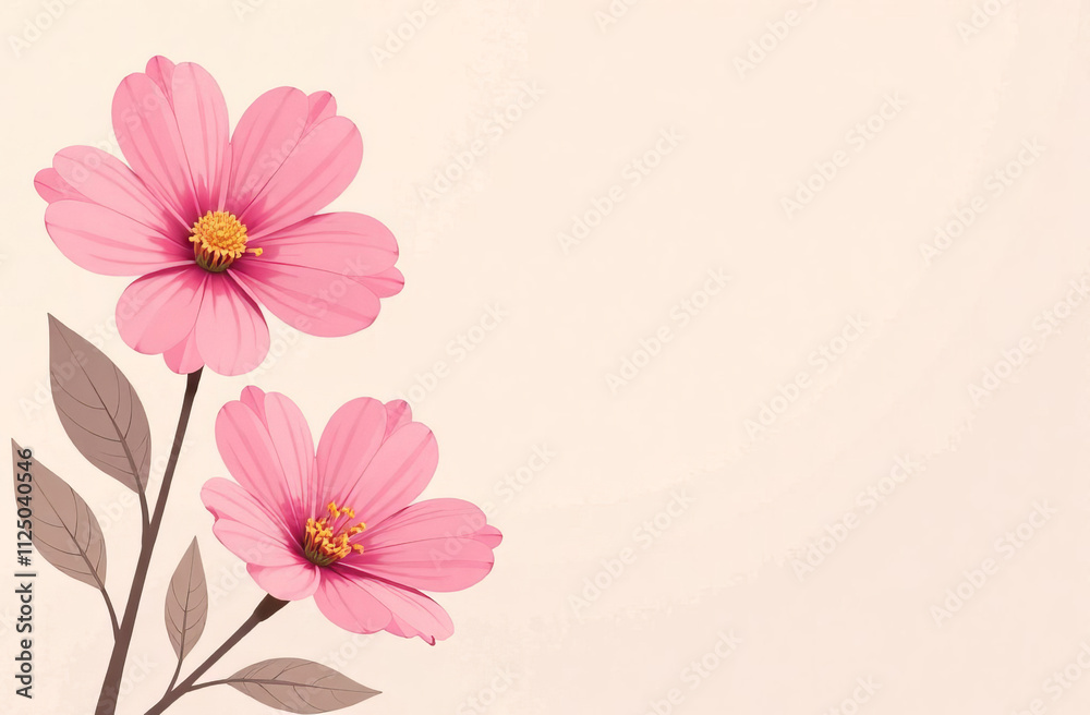 Pink Peonies Flowers on Light background with Copy Space. Pink Peonies Flowers on Light background with Copy Space.