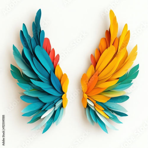Parrot Wings Isolated