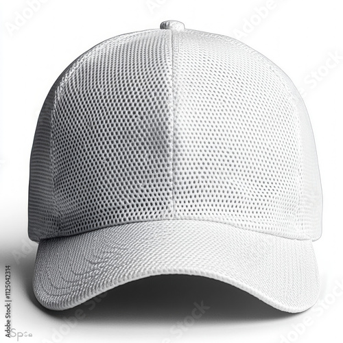White Baseball Cap Isolated