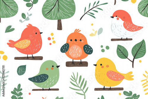 Birds Trees Background