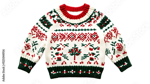 ungly christmas sweater isolated in white
 photo