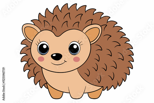 Adorable Hedgehog Vector Illustration: Cute Animal Art