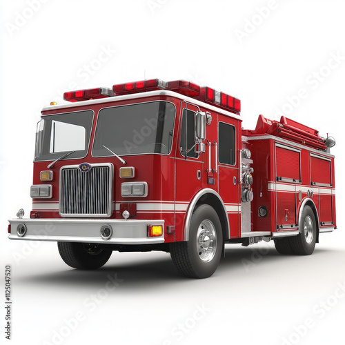 Fire Engine Isolated