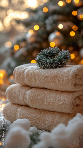 festive bathroom scene deco...