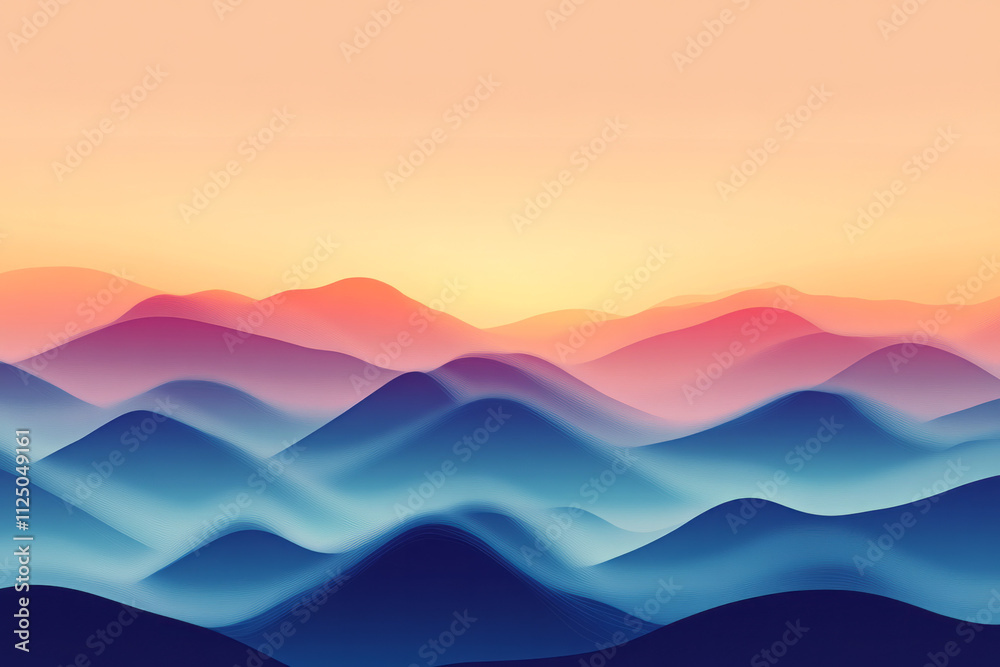 a mountain landscape with a sunset in the background a mountain landscape with a sunset in the background