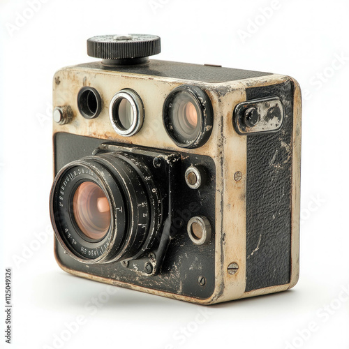 Old Movie Camera Isolated