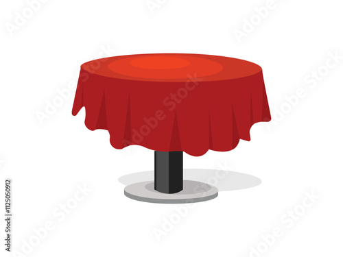 Collection of table silhouette templates. Editable vector illustration.Collection of tables silhouettes - vector.Wooden round dining table designs with chair set isolated on transparent or white backg