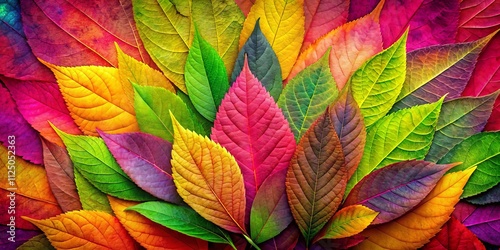 Wallpaper Mural Autumn Leaf Symphony Vibrant Hues, Radial Composition, Fall Colors Torontodigital.ca