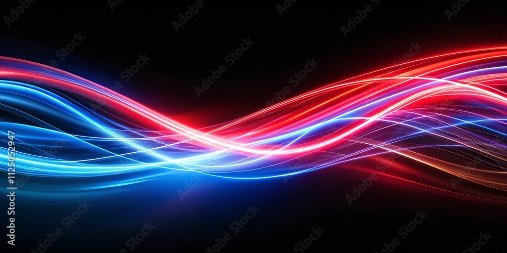 Abstract Red Blue Lightwave Composition Dynamic Energy Flow Concept Abstract Red Blue Lightwave Composition Dynamic Energy Flow Concept