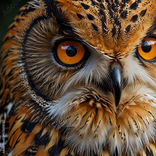 close up of an owl