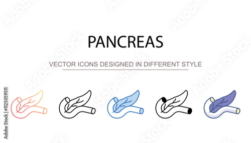 Pancreas icon design with white background stock illustration