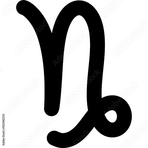 Zodiac sign. Capricorn symbol icon