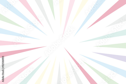 Radiating and converging lines with multi color 
