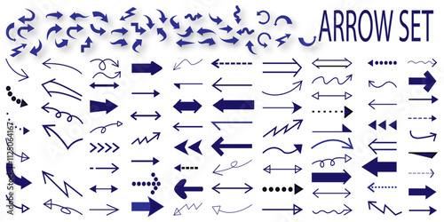 arrow vector hand draw doodle vector illustration. arrows direction mark sign. Handmade sketch symbols set on a white background,