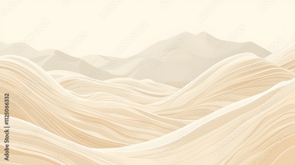 A clean design of layered digital waves flowing seamlessly across a neutral canvas. A clean design of layered digital waves flowing seamlessly across a neutral canvas.