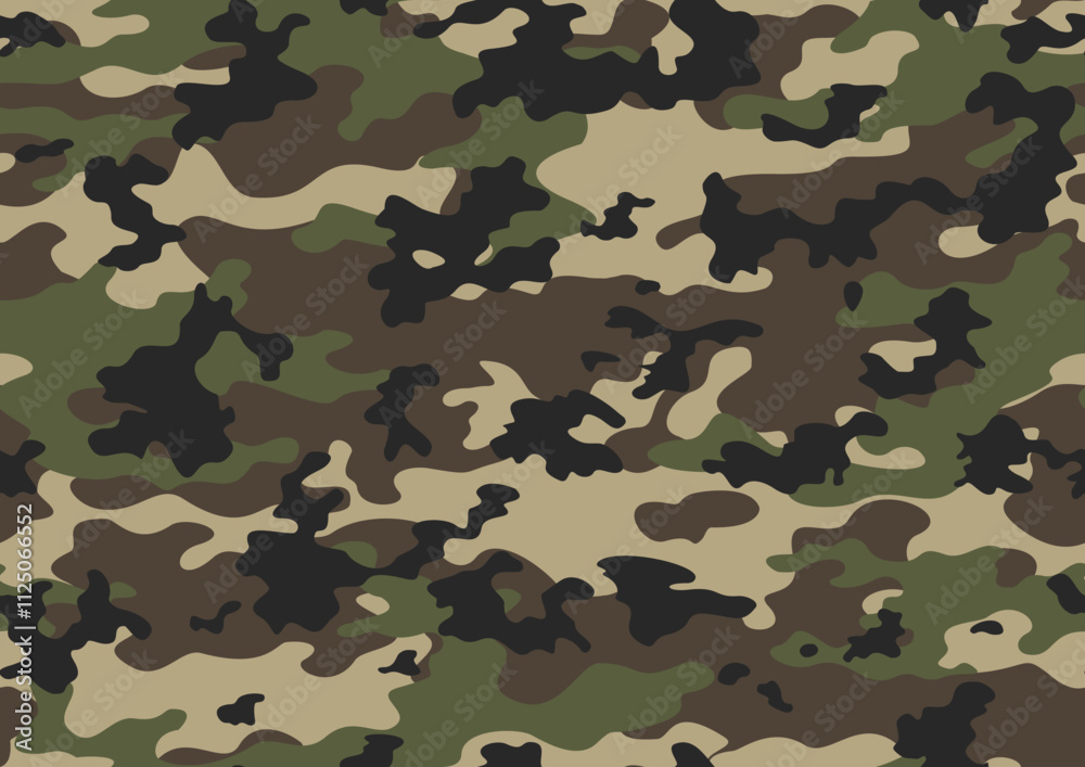 Fototapeta premium seamless camouflage with military texture for jackets, pants. army vector forest pattern