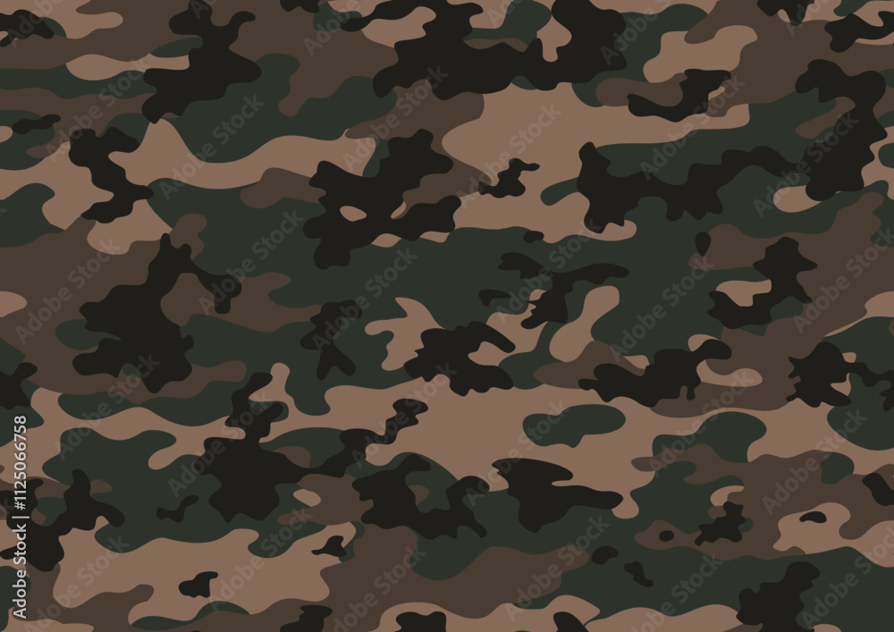 Fototapeta premium camouflage seamless army pattern, military background texture, stylish fashion print