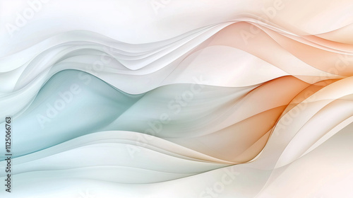 Abstract Wave Design in Pastel Hues for Modern Aesthetics