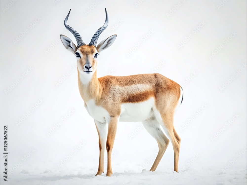 Conceptual Photography of an Antelope on a White Background Highlighting Nature's Elegance and Serenity in a Minimalist Style for Artistic Expression and Wildlife Appreciation Conceptual Photography of an Antelope on a White Background Highlighting Nature's Elegance and Serenity in a Minimalist Style for Artistic Expression and Wildlife Appreciation