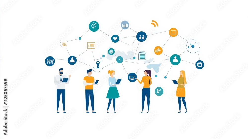 Global Business Network Connection Concept