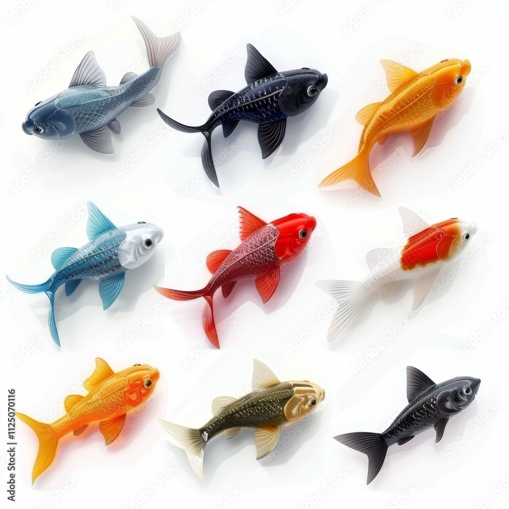 Fish 3d realistic icon, mackerel draw shape, fishing symbol, tuna silhouette, salmon sign, color fish Fish 3d realistic icon, mackerel draw shape, fishing symbol, tuna silhouette, salmon sign, color fish
