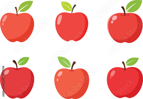 set of red apple