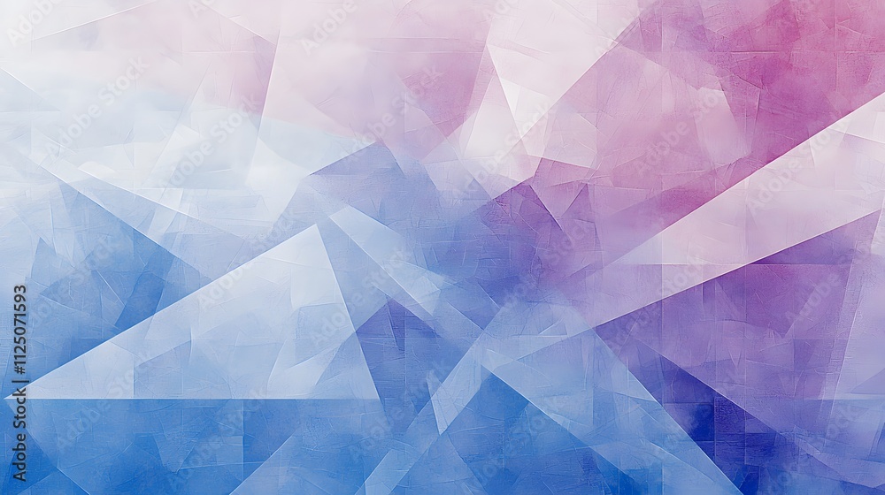 Obraz premium A minimalist abstract texture with translucent overlapping shapes in pastel gradients.