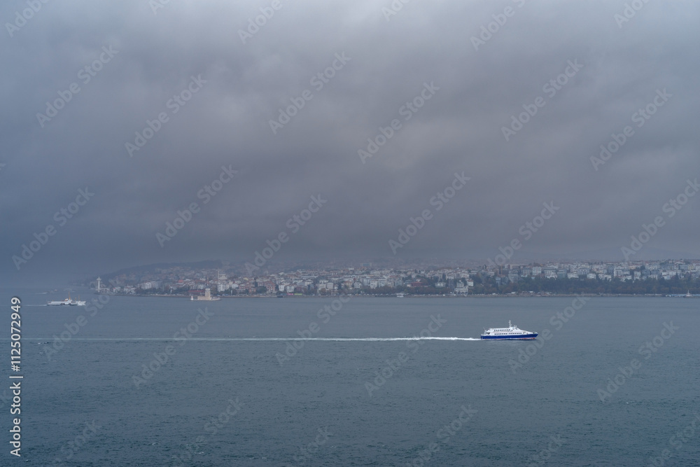 View of Bosphorus strait from Topkapi palace, Istanbul, Marmara, Turkey View of Bosphorus strait from Topkapi palace, Istanbul, Marmara, Turkey