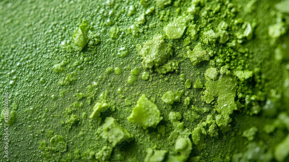 Close Up Of Green Powder Texture Surface