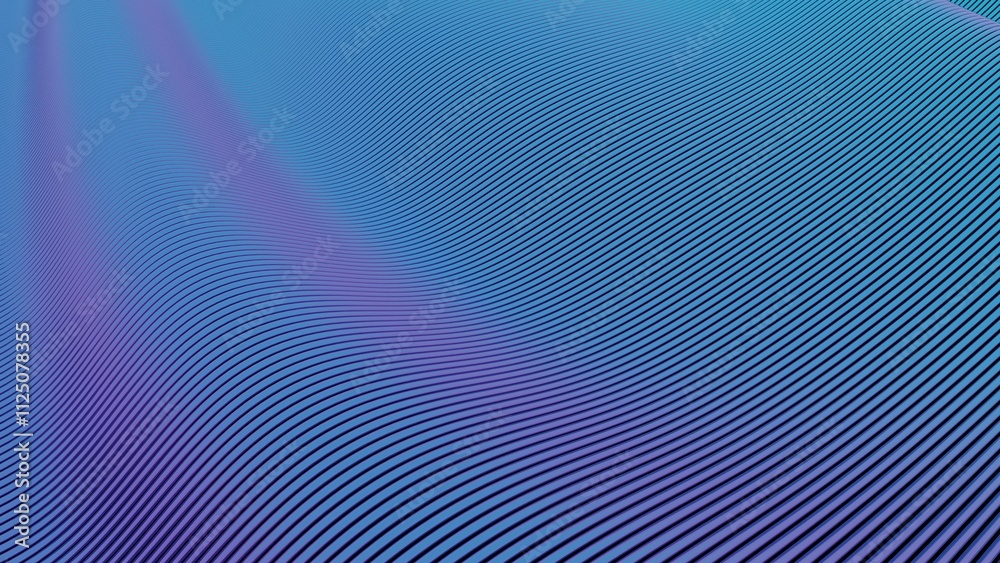 Abstract Wavy Lines with Gradient Blue and Purple Hues Abstract Wavy Lines with Gradient Blue and Purple Hues