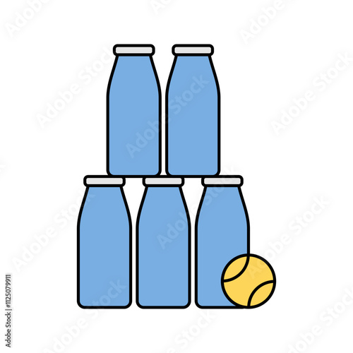 throw the ball Icon illustration perfect for designs related to circus and carnival themes
