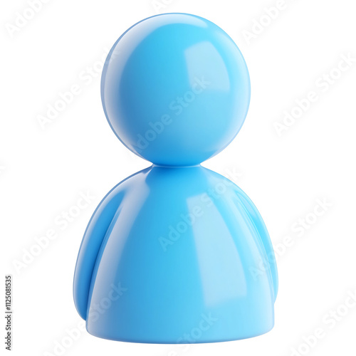Minimalist 3D of Blue Group User Symbol Graphic Design