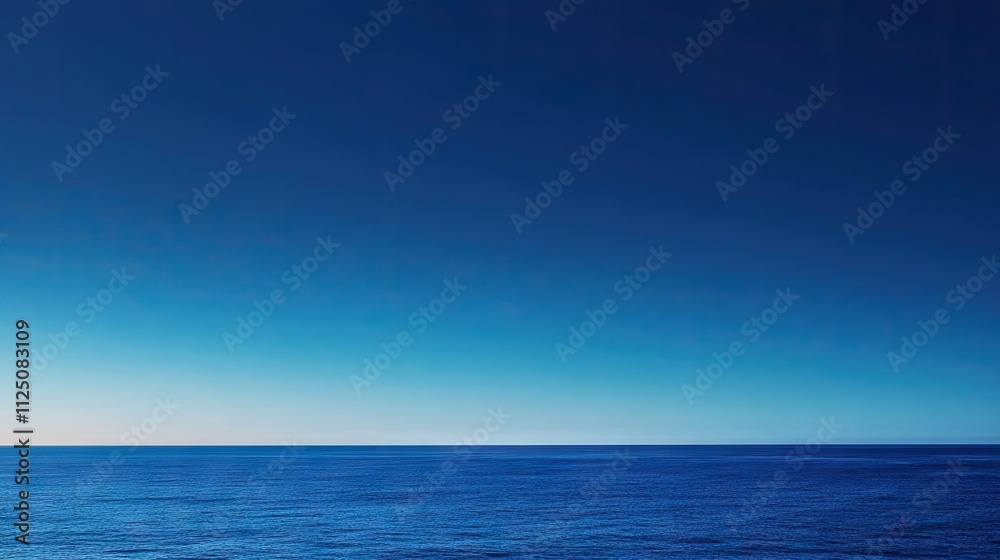 A serene blue horizon merges seamlessly with the ocean, evoking a sense of calm and tranquility in this breathtaking seascape. A serene blue horizon merges seamlessly with the ocean, evoking a sense of calm and tranquility in this breathtaking seascape.